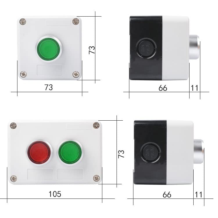 Switch Button With Switch Control Box Power Start Stop 1234 Hole